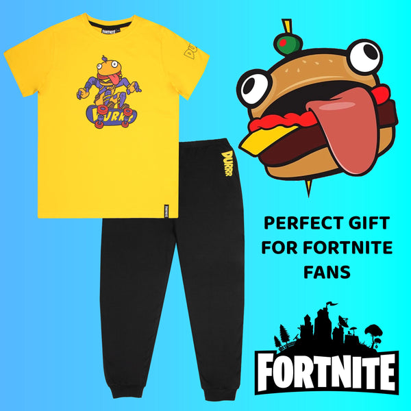 Fortnite Pajamas with Durr Burger Beef Boss Motif