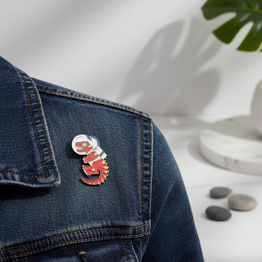 Pin's Dinosaure Astronaute