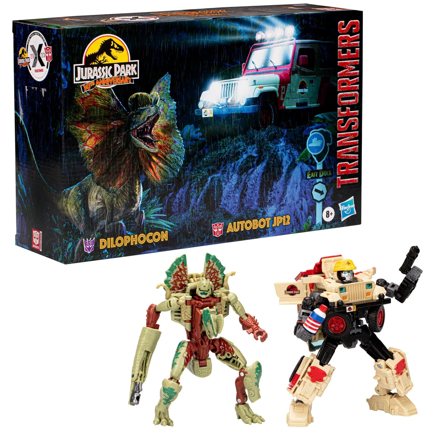Transformers Collaborative Jurassic Park x Transformers Dilophocon et Autobot JP12