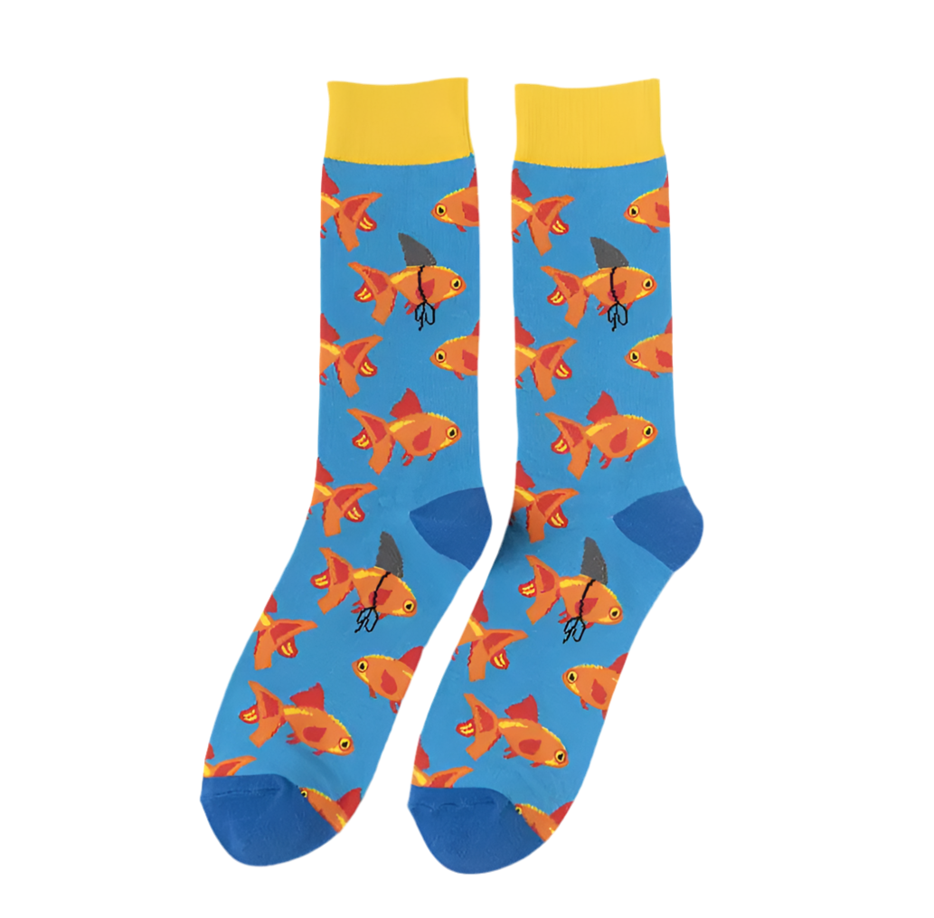chaussettes poisson rouge