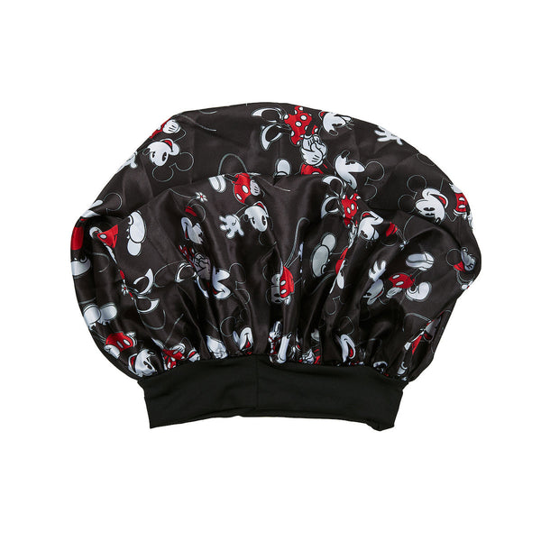 Bonnet de nuit en satin Disney Mickey & Minnie – noir