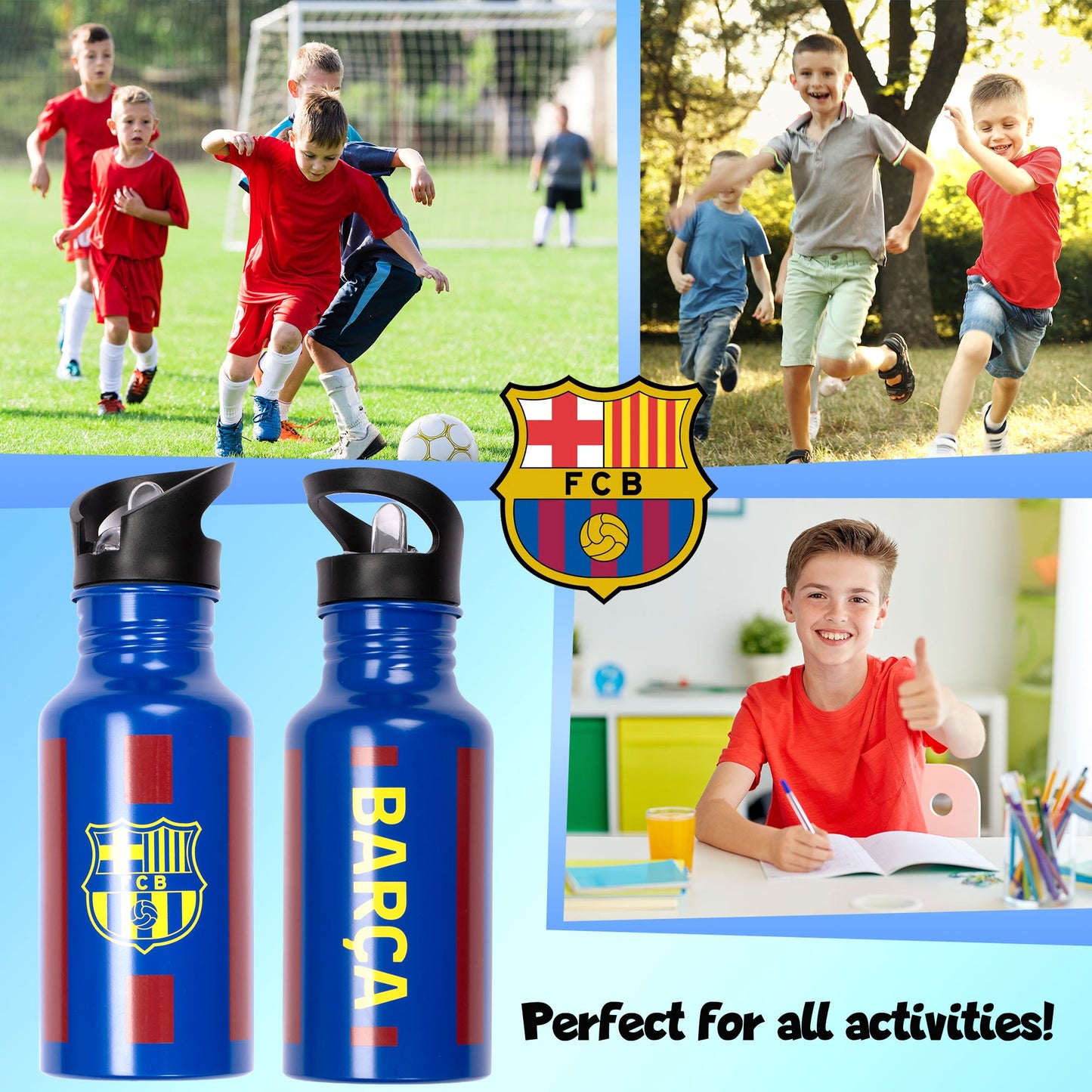 Barcelona FC Personalized Metal Water Bottle 500ml