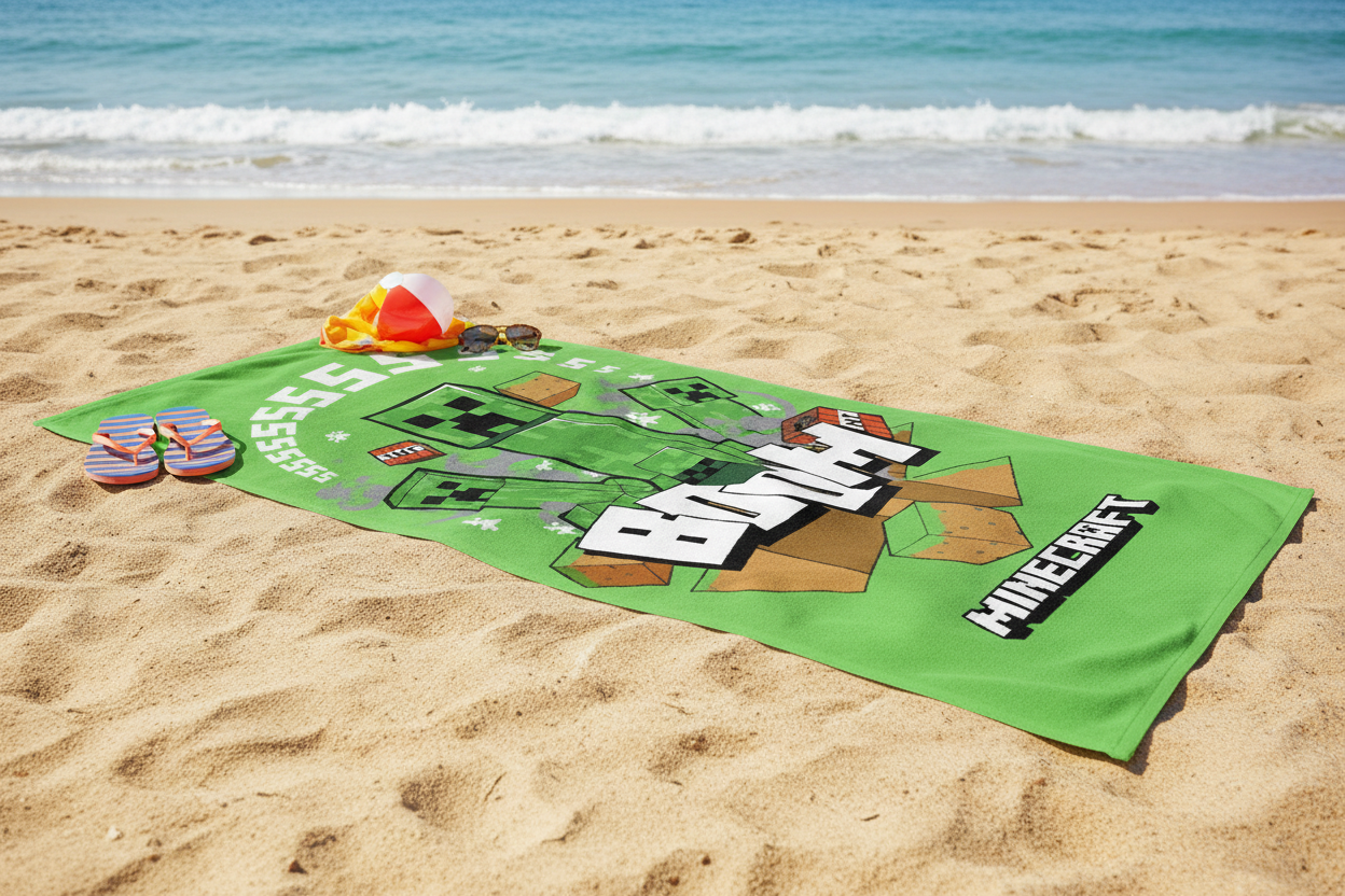 Serviette de Plage Minecraft - Creeper
