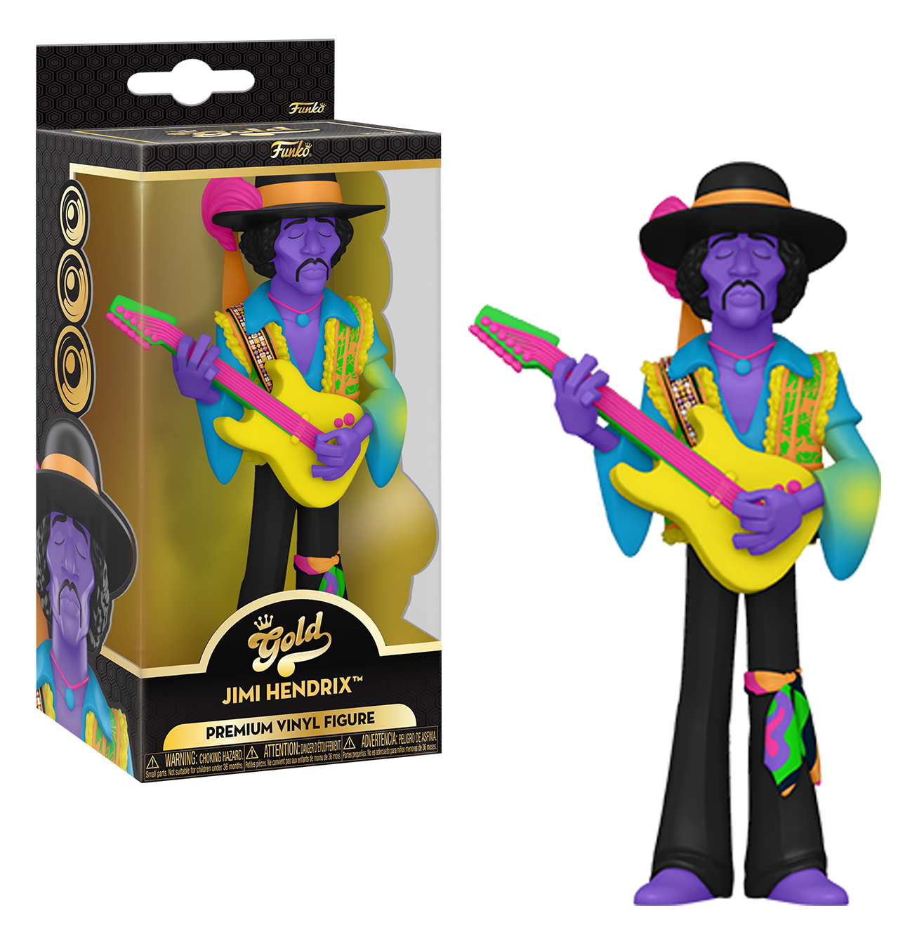 vinyl gold 5 jimi hendrix black light