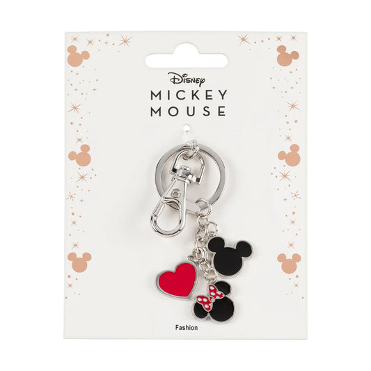Mickey & Minnie Metal Keychain