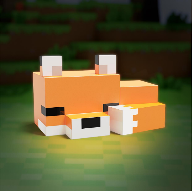 Minecraft Lamp - Fox