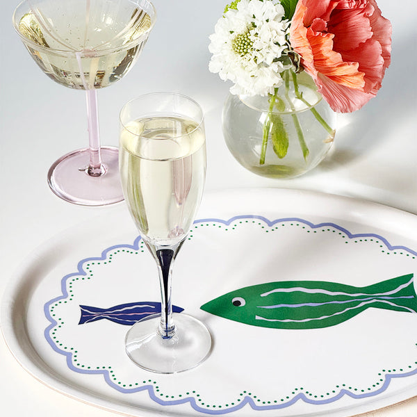Fish Friends Oval Serving Tray - 31x22cm