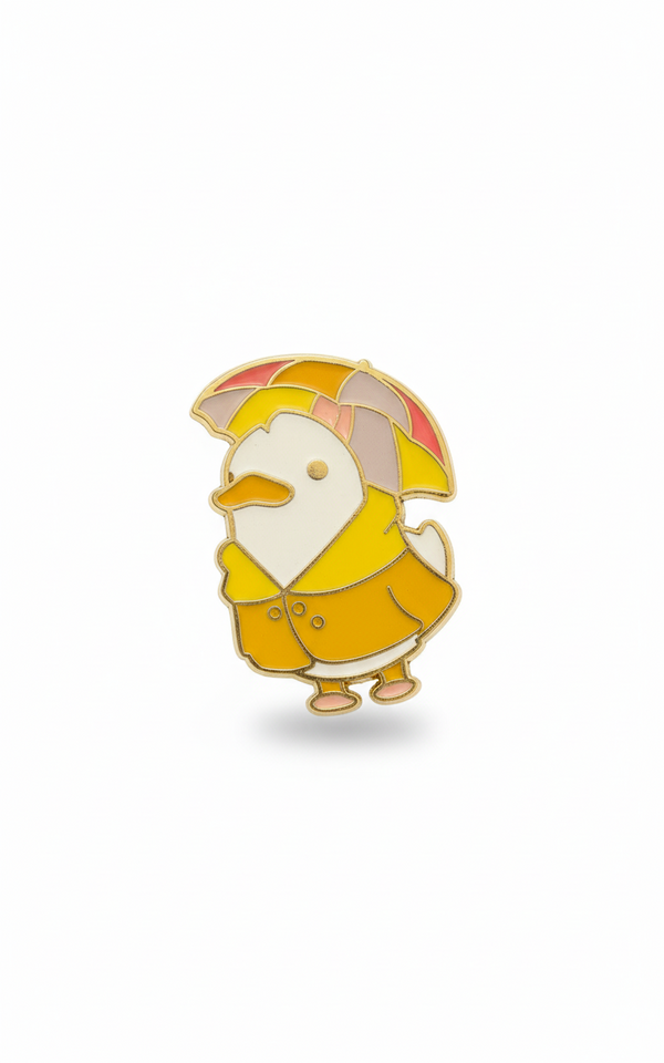 Rainy Weather White Duck Pin