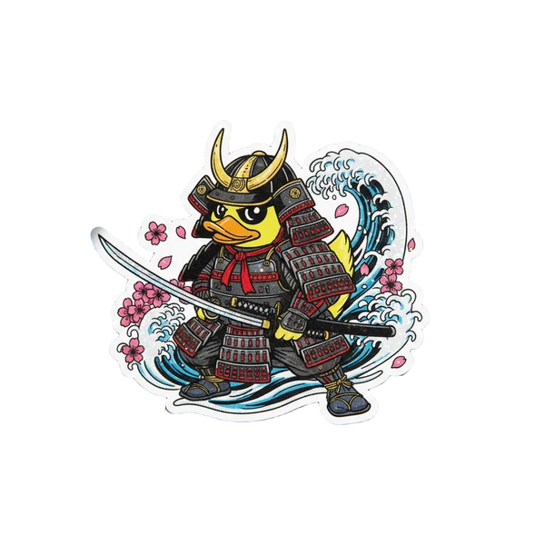 Samurai Duck Sticker – Honor & Courage