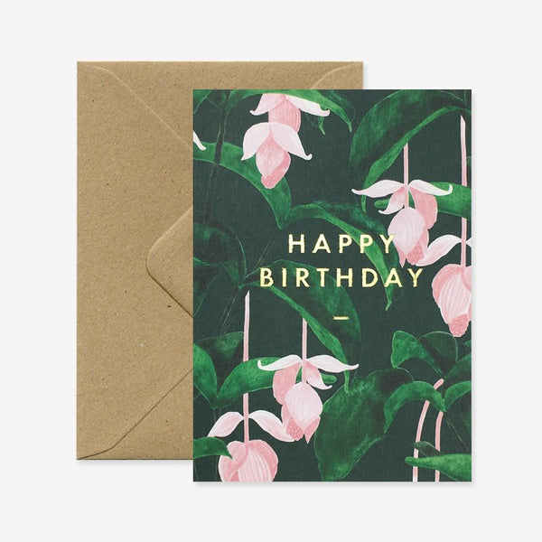 Medinilla - Greeting Card - Golden Leaf