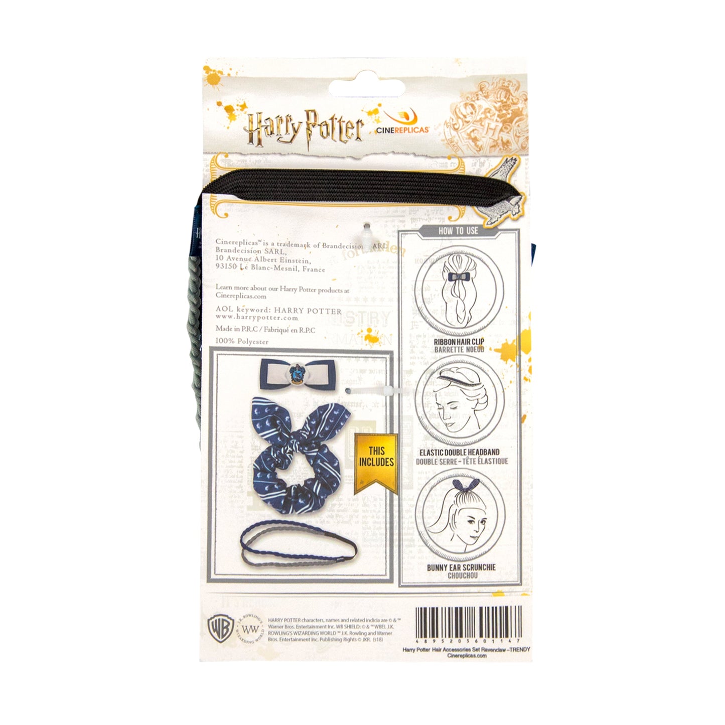 Set of 3 Trendy Ravenclaw Hair Accessories