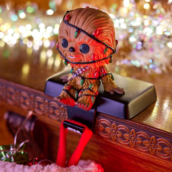 Funko Pop! Stocking Hanger Chewbacca avec Guirlandes de Noël – Star Wars