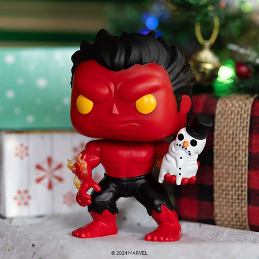 Pop! Red Hulk avec Bonhomme de Neige