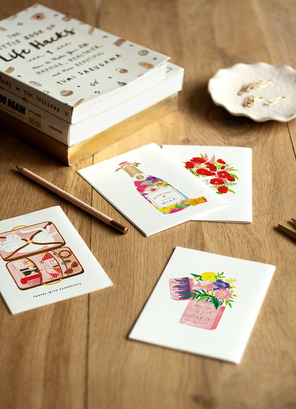 Flower Lighter - Greeting Card - Gold Foil