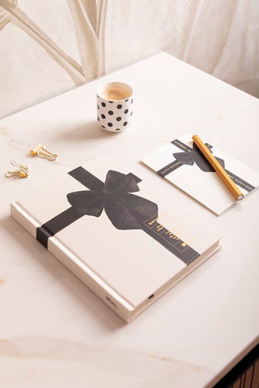 Black Bow - Hardcover A5 notebook
