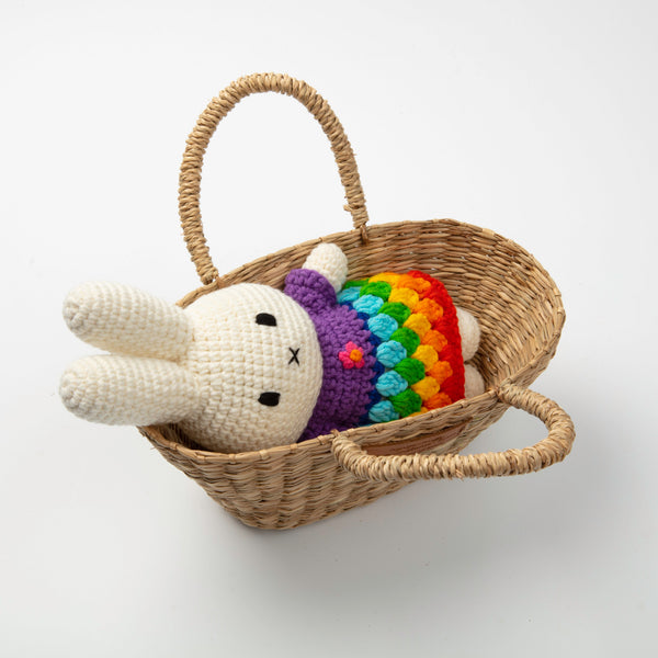 Peluche Miffy – Robe Arc-en-ciel Naturel