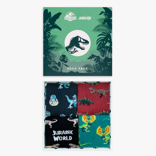 Jurassic World 4-Pack Socks Box