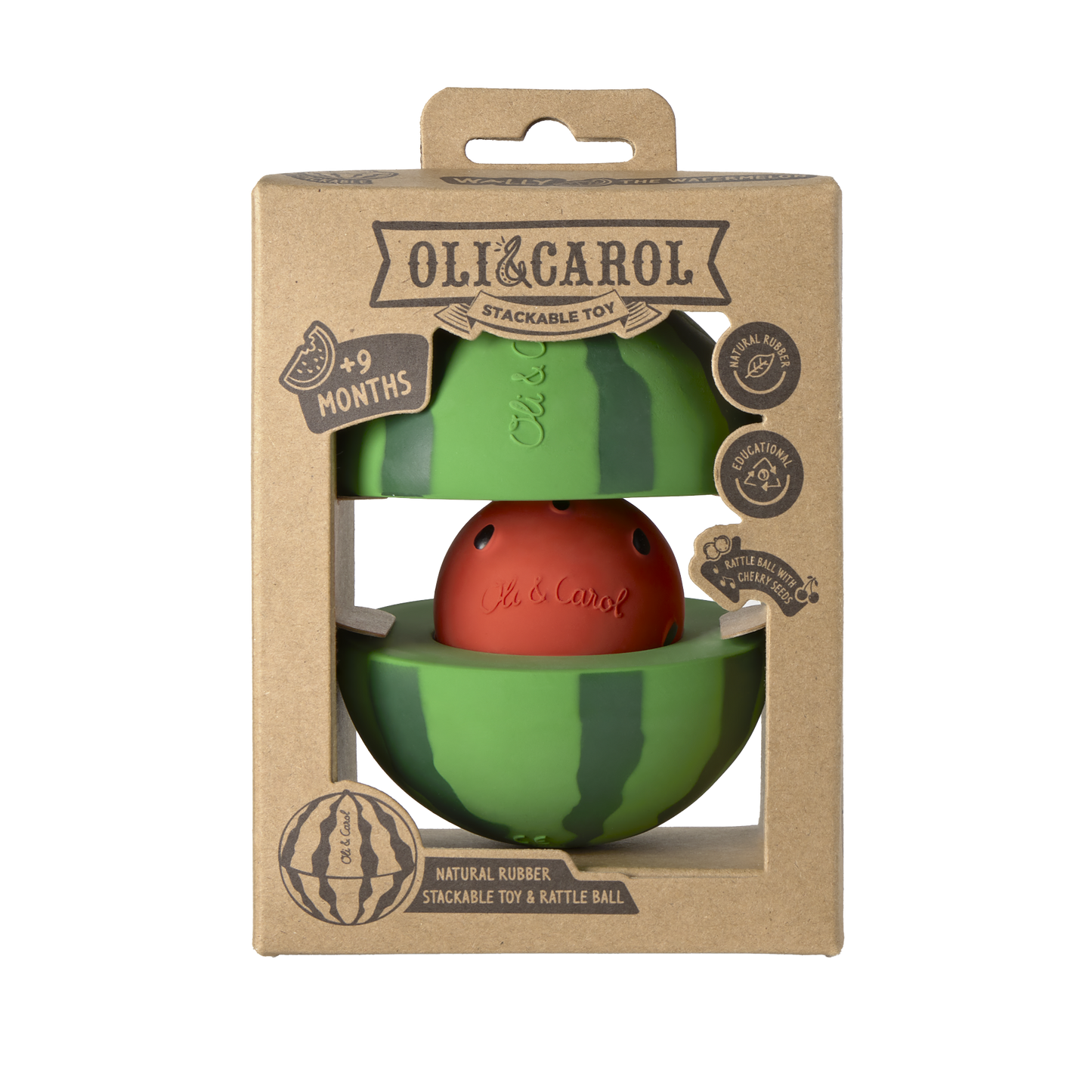 Watermelon Stacking Toy & Rattle Ball