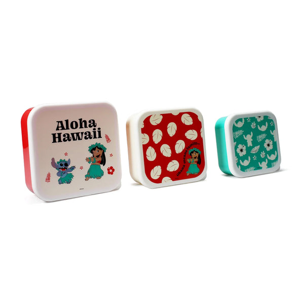 Lot de 3 boîtes à goûter Disney - Lilo et Stitch