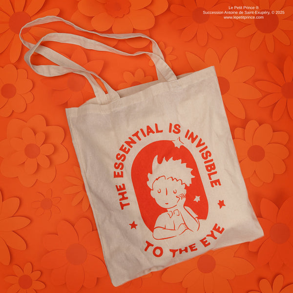 Tote Bag en Coton L'Essentiel est Invisible pour les Yeux