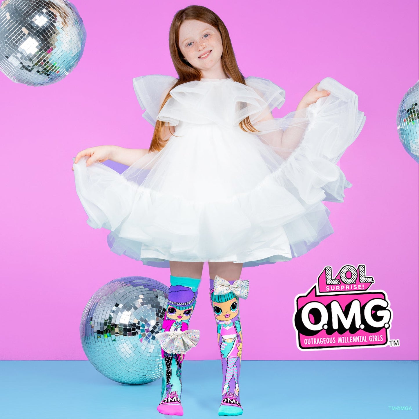 L.O.L O.M.G DISCO CANDY SOCKS
