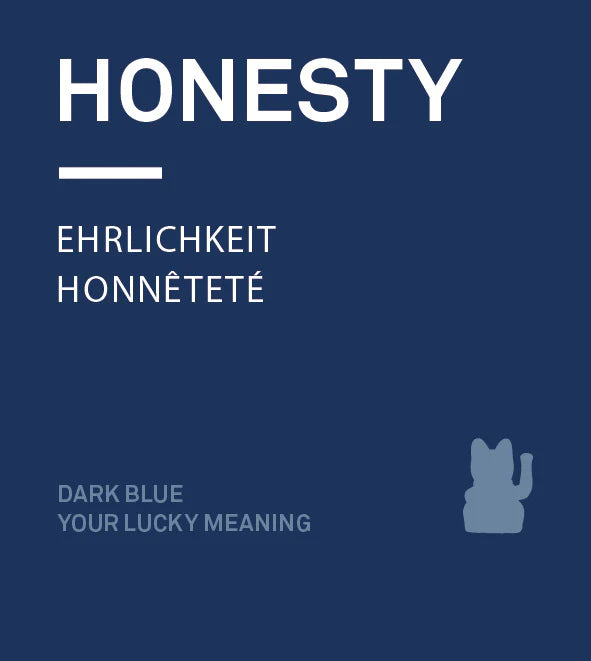 Dark blue lucky cat patch