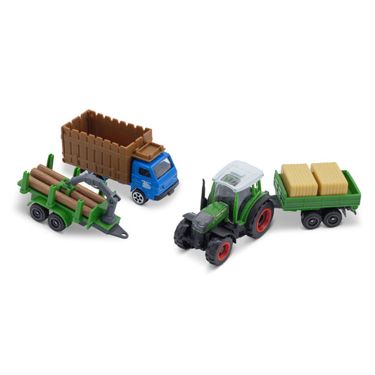 MINI WORKING MACHINES - PACK OF 4 FENDT TRACTORS
