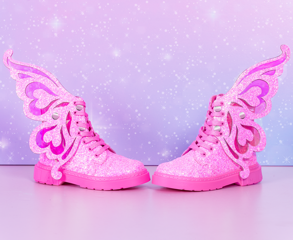 CHAUSSURES DE FÉE À PAILLETTES - ROSE