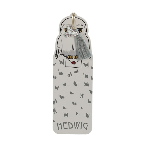 Marque-page avec breloque et pompon Harry Potter - Hedwige