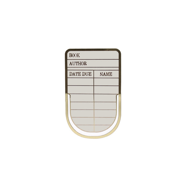 Pulteney Press Library card metal bookmark