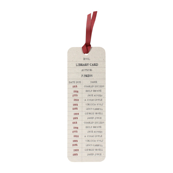 Marque-page papier Pulteney Press - Library Card
