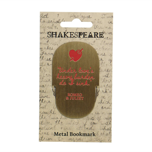 Marque-page en métal Shakespeare - Roméo et Juliette