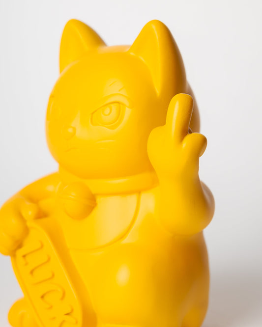 Chat Chanceux « Fuck » Jaune