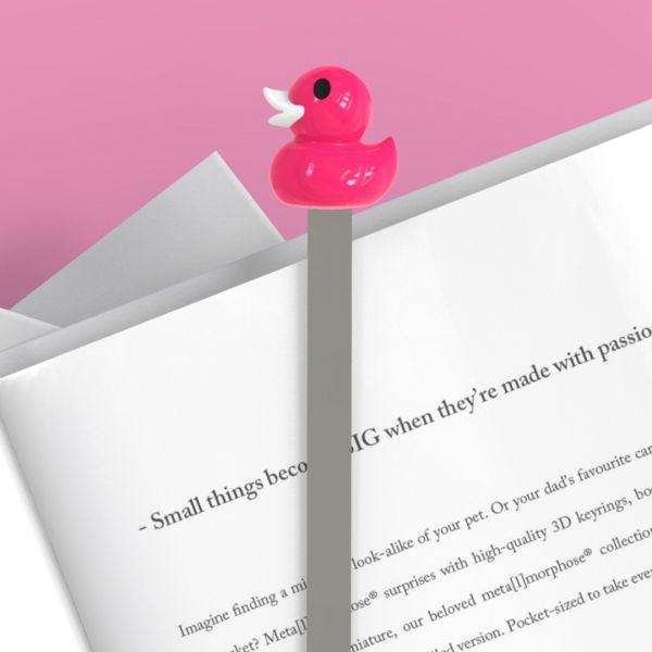 Fuchsia Pink Duck Bookmark