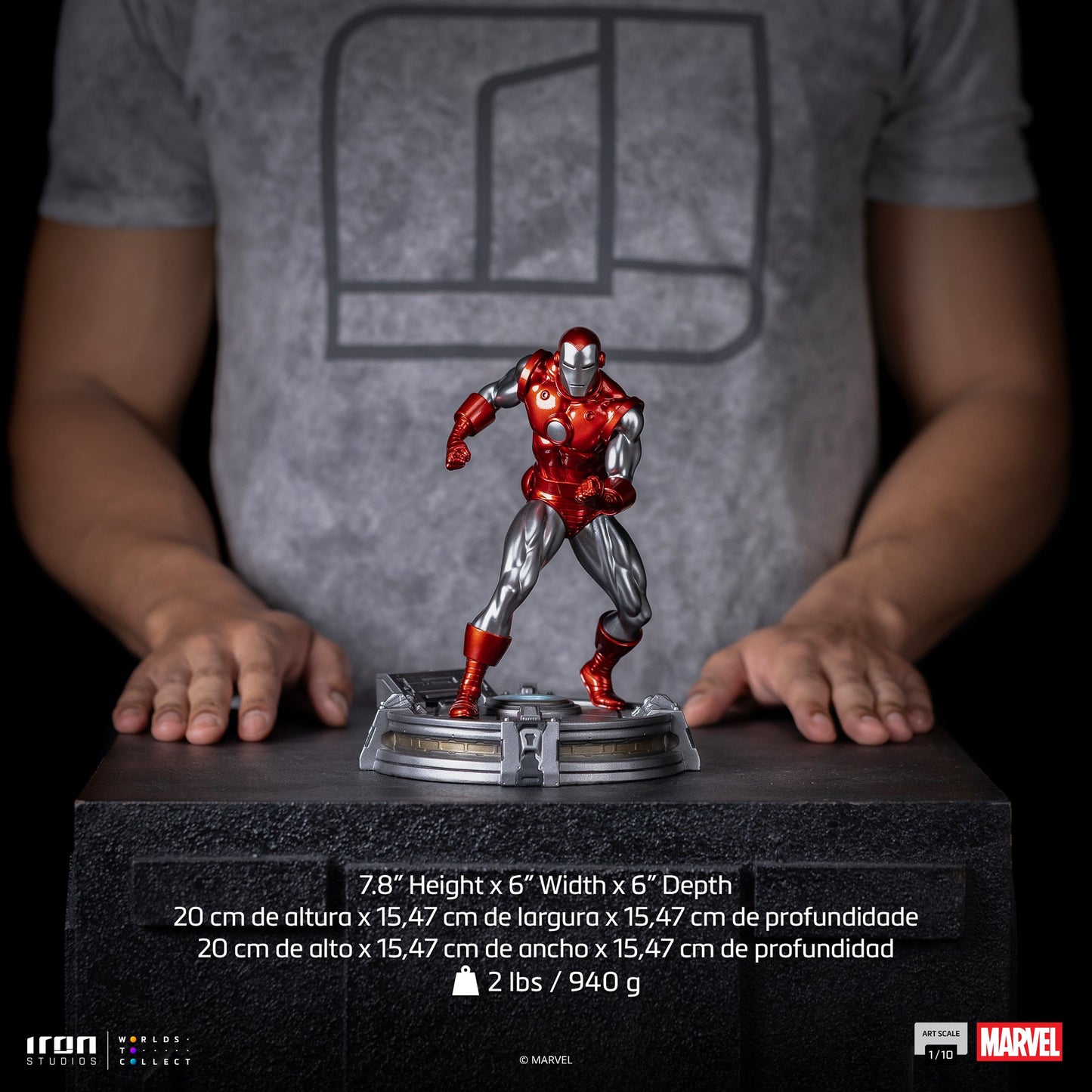 Iron Man Red & Chrome Statue - Marvel Comics - Art Scale 1/10 - Iron Studios
