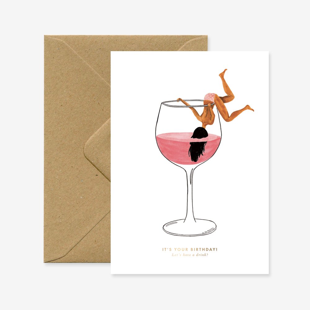 Just One Drink - Greeting Card