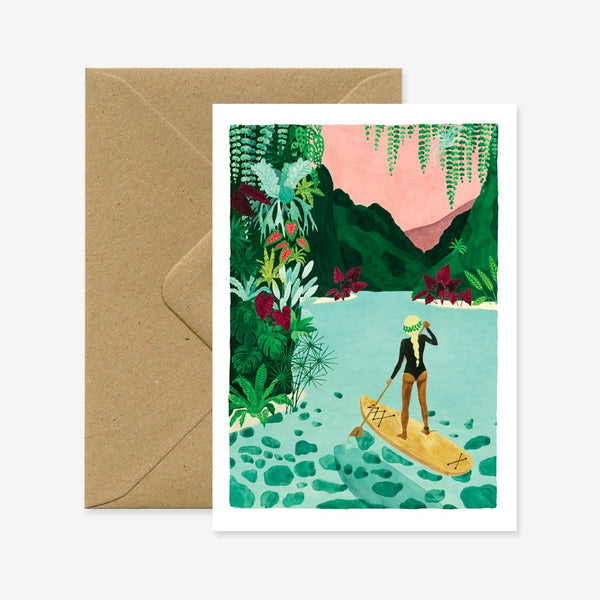 Paddle girl - Carte de voeux