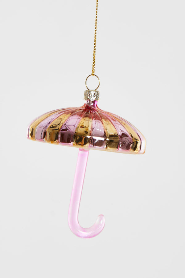 Boule de Noël Parapluie Rose