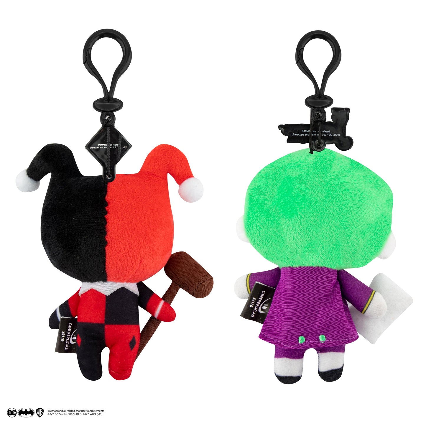 Harley Quinn and Joker Plush Keyring