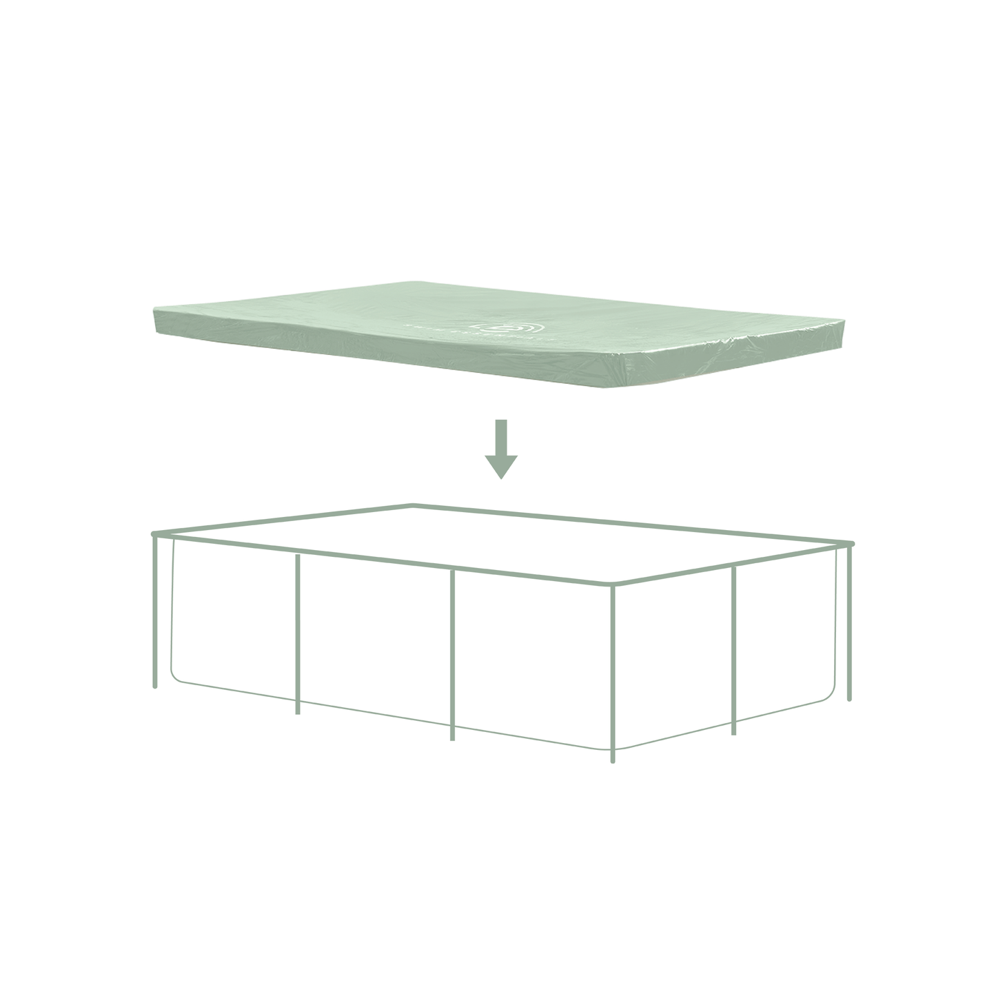 Pool Cover - Green - Essence - 260 x 160 cm
