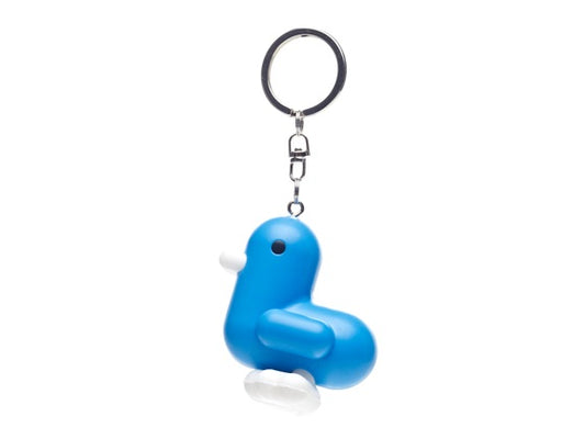 CMYK Cyan Duck Keychain