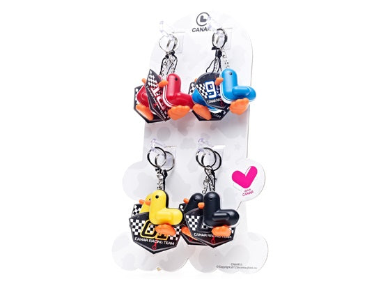Red Duck Racer Keyring