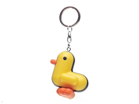 Yellow Duck Racer Key Ring
