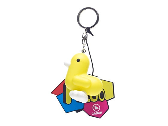 Neon Yellow Duck Keyring