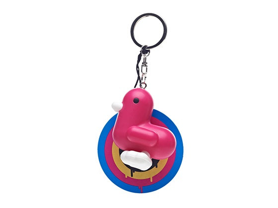 CMYK Magenta Duck Keyring