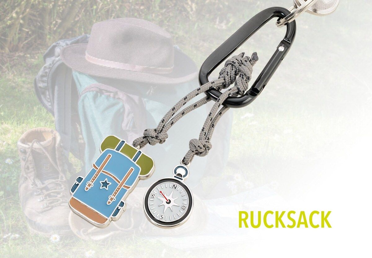 Hiking carabiner key ring