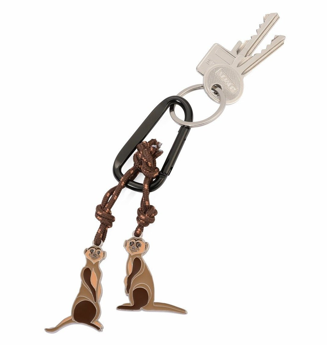 Eddie & Manni Meerkats Carabiner Keychain