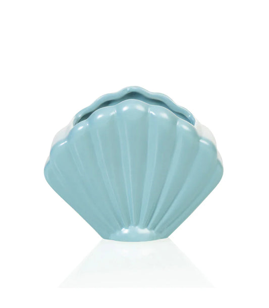 Blue shellfish flower pot