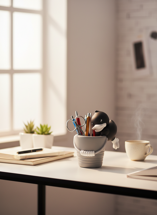 Black duck pencil pot