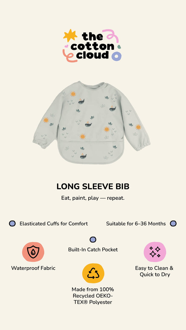 Langarm-Lätzchen DANCING HEARTS
